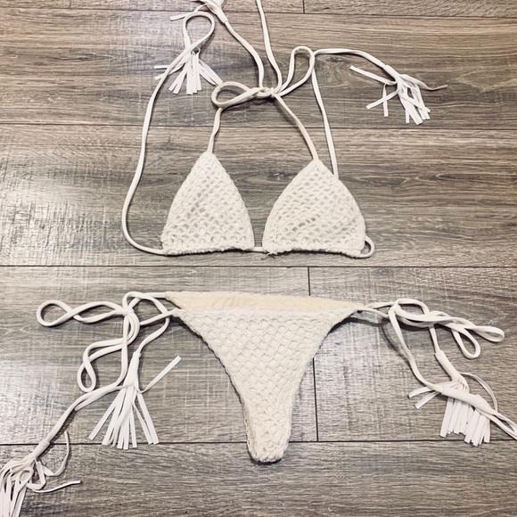 acacia swimwear Other - Acacia humuhumu top & polihale bottoms in Ivory S